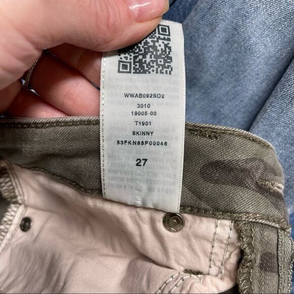 True Religion Halle Mid Rise Super Skinny Jeans In Destroyed Distressed Camo 27 - Picture 13 of 14